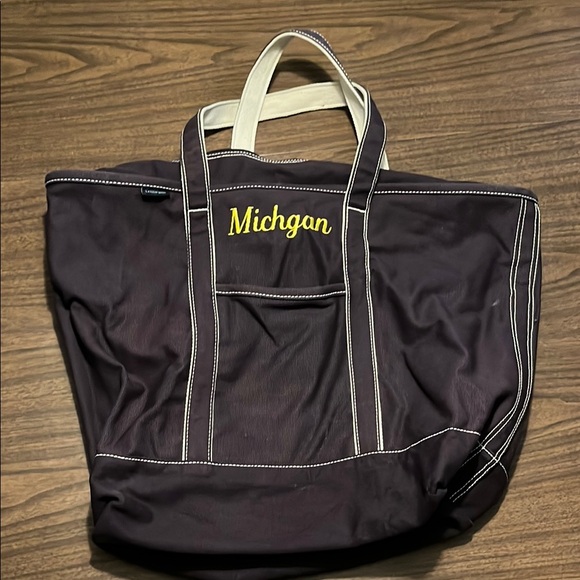 Lands’ End Michigan Blue Large Tote Bag - Picture 1 of 6